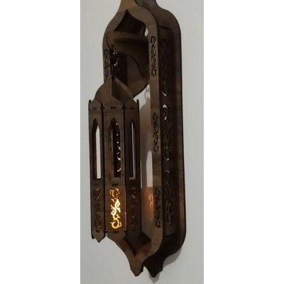 AHŞAP KANDİL IŞIKLI