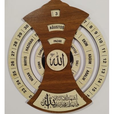 SONSUZ TAKVİM AHŞAP MİLADİ